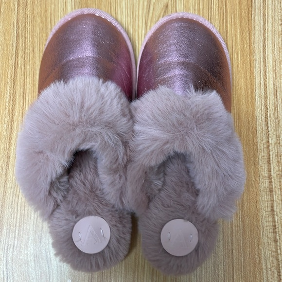 Anthropologie like new rose  color Metallic Scuff Slippers size small 5/6 - Picture 8 of 15